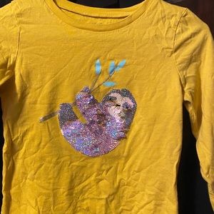 Girls Carter sequin Sloth shirt size 12